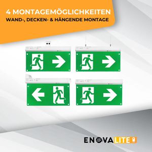 Produktbild für Notbeleuchtung Enovalite 200102-8, Fluchtwegleuchte, LED, Akku