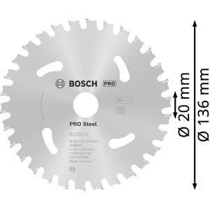 Produktbild für Kreissägeblatt Bosch PRO Steel, 2608837746