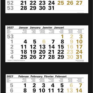 Produktbild für 4-Monatskalender Güss-Verlag 50400, Black Edition, Jahr 2027