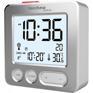 Produktbild für Wecker Technoline WT 265 silber, digital