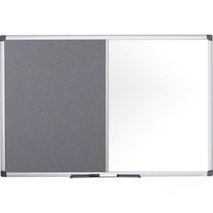 Kombitafel Bi-Office Maya XA0228170, 2 in 1, grau / weiß