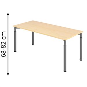 Schreibtisch Hammerbacher Y-Serie, ahorn / graphit