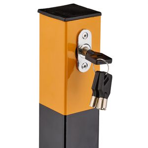 Produktbild für Absperrpfosten Relaxdays 100496841482, schwarz/gelb,aus Metall