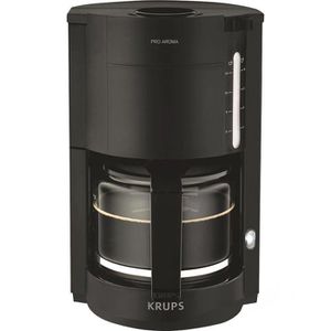 Krups Kaffeemaschine 1,25 bis Tassen, Glaskanne ProAroma, F30908, 10 Böttcher mit schwarz, AG – Liter