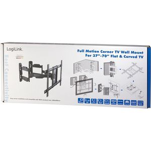 Produktbild für TV-Wandhalterung LogiLink BP0047, bis 45 kg