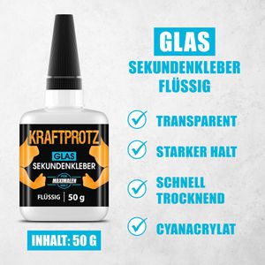 Produktbild für Sekundenkleber Kraftprotz Glas &amp; Spiegel, KPFG50