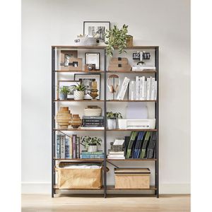 Produktbild für Bücherregal Vasagle LLS114B01, schwarz / vintage braun