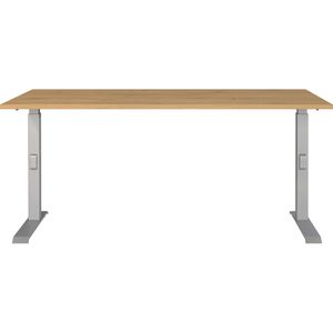 Produktbild für Schreibtisch Germania Mailand, 7911-638, eiche / silber