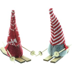 Produktbild für Weihnachtsfigur Frank-Flechtwaren 770653, Wichtel Ski-Tour