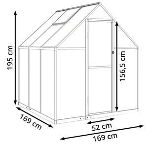 Produktbild für Gewächshaus vidaXL 4005829, 2,86 m² Fläche