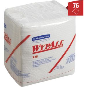 Produktbild für Einwegtücher Wypall X70, 8387, PowerClean, Hydroknit, weiß