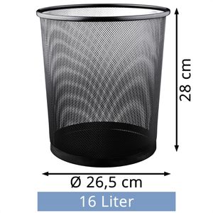 Produktbild für Papierkorb Böttcher-AG Premium Mesh Line, schwarz