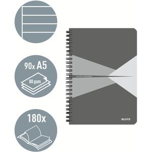 Produktbild für Collegeblock Leitz Office grau, 4459-10-85, A5