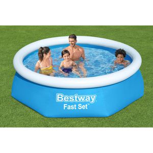 Produktbild für Aufstellpool Bestway 57450 Fast Set blau, rund