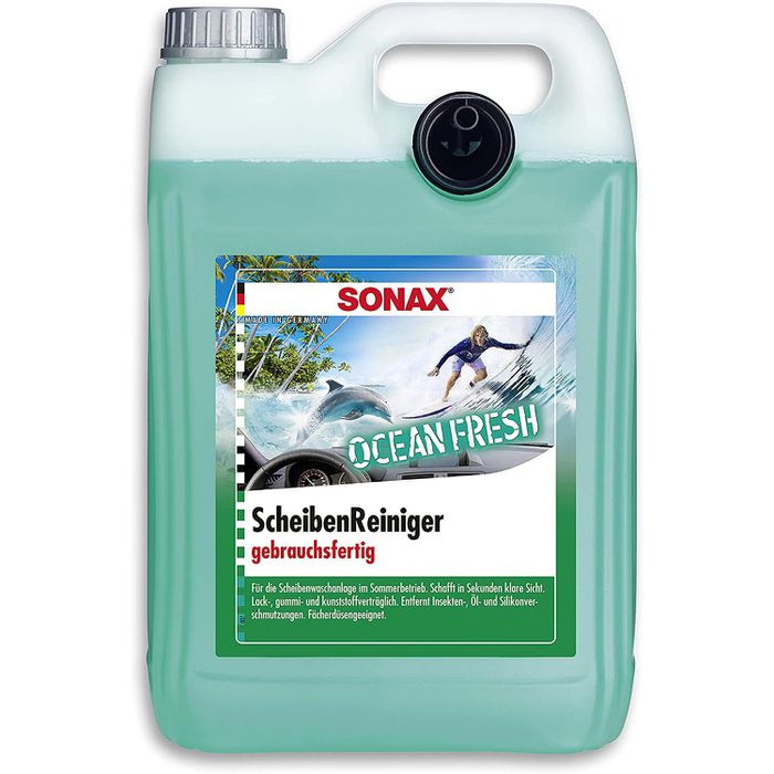 Sonax Scheibenreiniger 02645000, Ocean-fresh, gebrauchsfertig, Kanister,  mit Duft, 5 Liter – Böttcher AG