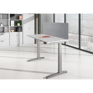 Produktbild für Tischtrennwand Hammerbacher Basic, grau