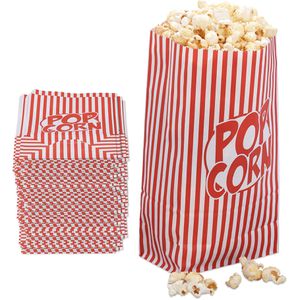 Produktbild für Popcorn-Tüten Relaxdays 10028739 rot/weiß