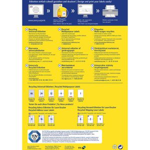 Produktbild für Universaletiketten Zweckform LR3666 Recycling weiß