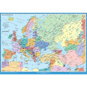 Produktbild für Europakarte Stiefel und der Nahe Osten, Lernposter, rahmenlos