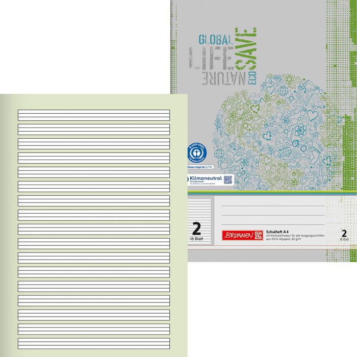Brunnen 104412601 Recycled Exercise Book A4 (16 Sheets