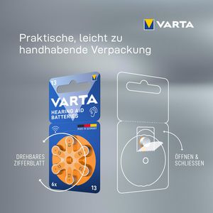 Produktbild für Hörgerätebatterie Varta 13