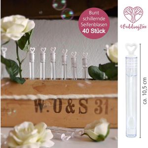 Produktbild für Seifenblasendose WeddingTree weiß, 5ml