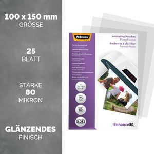 Produktbild für Laminierfolien Fellowes 54406, 10 x 15 cm