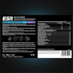 Produktbild für Proteinpulver ESN ISOCLEAR Whey Isolate, 908g