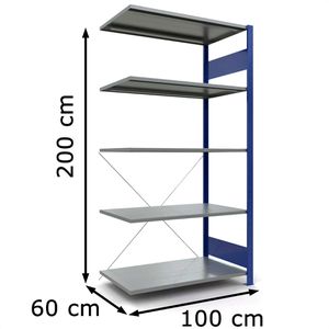 Produktbild für Anbauregal Schulte 12665-B, 5 Metallböden
