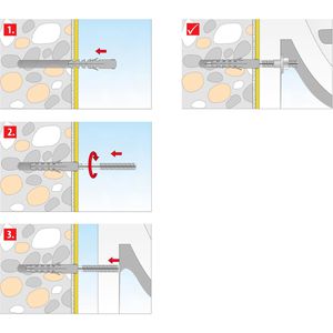 Produktbild für Schrauben-Dübel-Set Tox Waschtischbefestigung