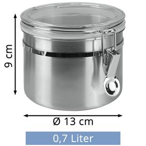 Produktbild für Kaffeedose Metaltex 185310010, aus Edelstahl