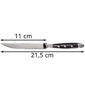 Produktbild für Steakmesser Gräwe Nürnberg schwarz, 6 Stück