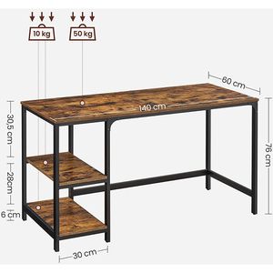 Produktbild für Schreibtisch Vasagle LWD55X, braun