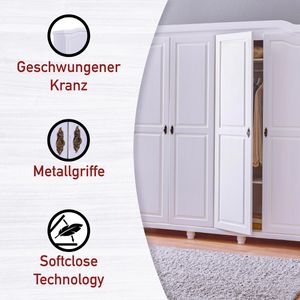 Produktbild für Kleiderschrank Inter-Link Isny, weiß