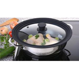 Produktbild für Glasdeckel Gräwe DE028-032.C1, schwarz, 28/30/32cm