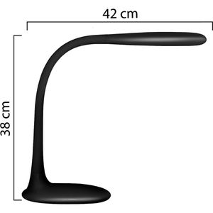 Produktbild für Schreibtischlampe Unilux Lucy, schwarz, LED, dimmbar