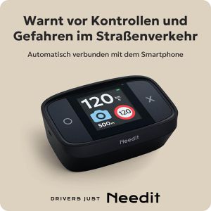 Produktbild für Blitzerwarner Needit Drive One Pro, 7610, mit Akku &amp; Display