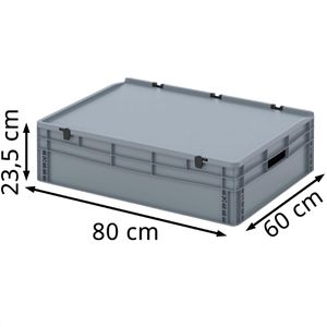 Produktbild für Eurobox AUER ED 86/22, grau, 87 Liter