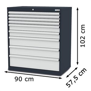 Produktbild für Schubladenschrank Simplaflex CL9H104221, Metall