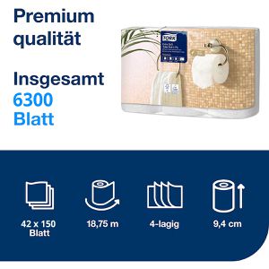 Produktbild für Toilettenpapier Tork Premium, 110406, T4