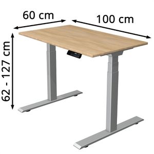 Produktbild für Schreibtisch Kerkmann Move 1 stable, eiche hell / silber