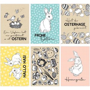 Osterkarten Papierdrachen 060-010-015, Set 15, sortiert