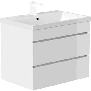 Waschtisch Posseik Fellini 70, hängend, weiß hochglanz