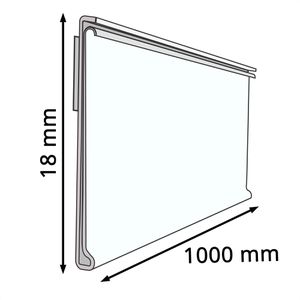 Produktbild für Scannerschiene Böttcher-AG DBR 18, mit C-Raste, 1000 x 18 mm