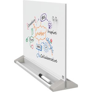 Produktbild für Glas-Magnettafel Nobo 1905265 Diamond Desktop, inkl. 2 Magnete