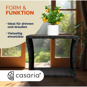 Produktbild für Beistelltisch CASARIA 109947, braun / grau, aus Holz / Metall