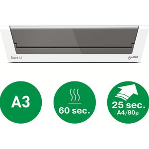 Produktbild für Laminiergerät Leitz 74744000 iLAM Touch 2, mit 6 Rollen, A3