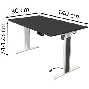 Produktbild für Schreibtisch Kerkmann Move 1 advance, anthrazit / weiß