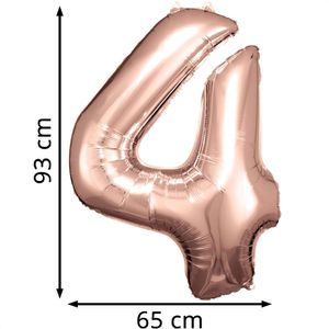 Produktbild für Luftballons Amscan 9906279, Riesenzahl 4, rose