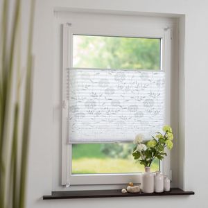 Produktbild für Plissee Liedeco Floral, Klemmfix, weiß